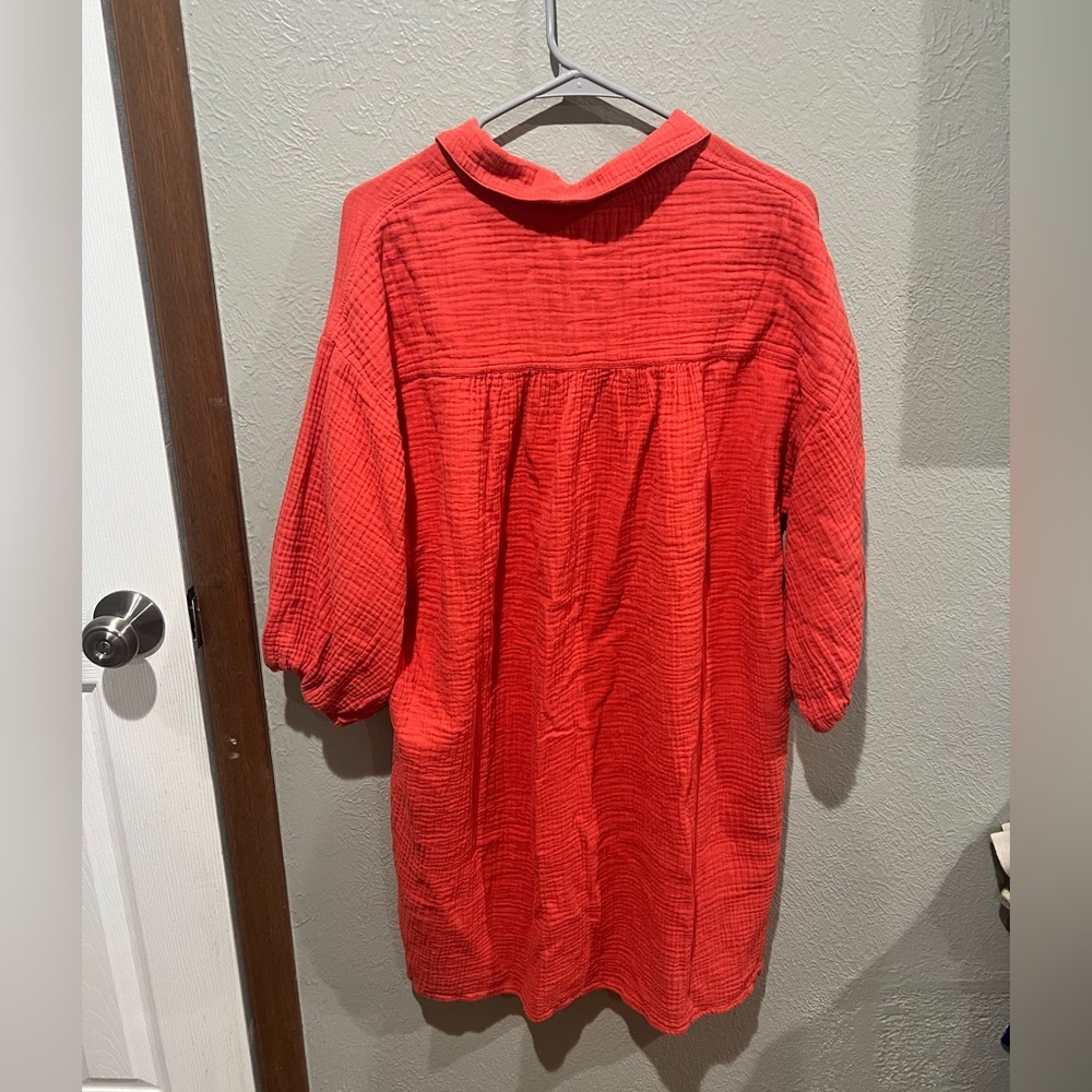 Corral Textured Button-Front Women's Dress Shirt Size L EUC Gauzey Cotton 100% - Picture 3 of 4
